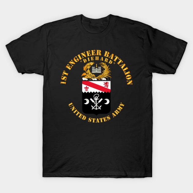 COA - 1st Engineer Battalion - Diehard T-Shirt by twix123844